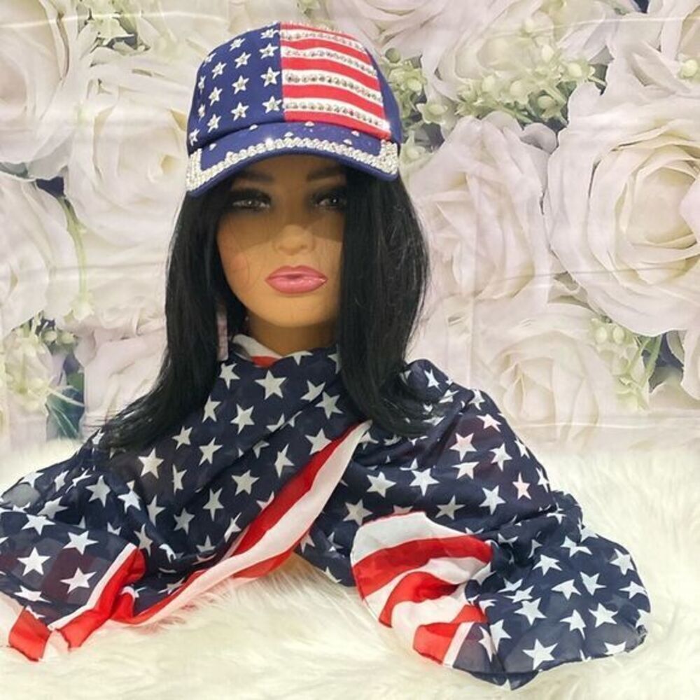 July 4th cap & scarf - Picture 1 of 6